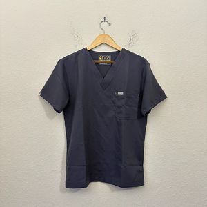 FIGS Mens One-Pocket Scrub Top in Black #PM2600